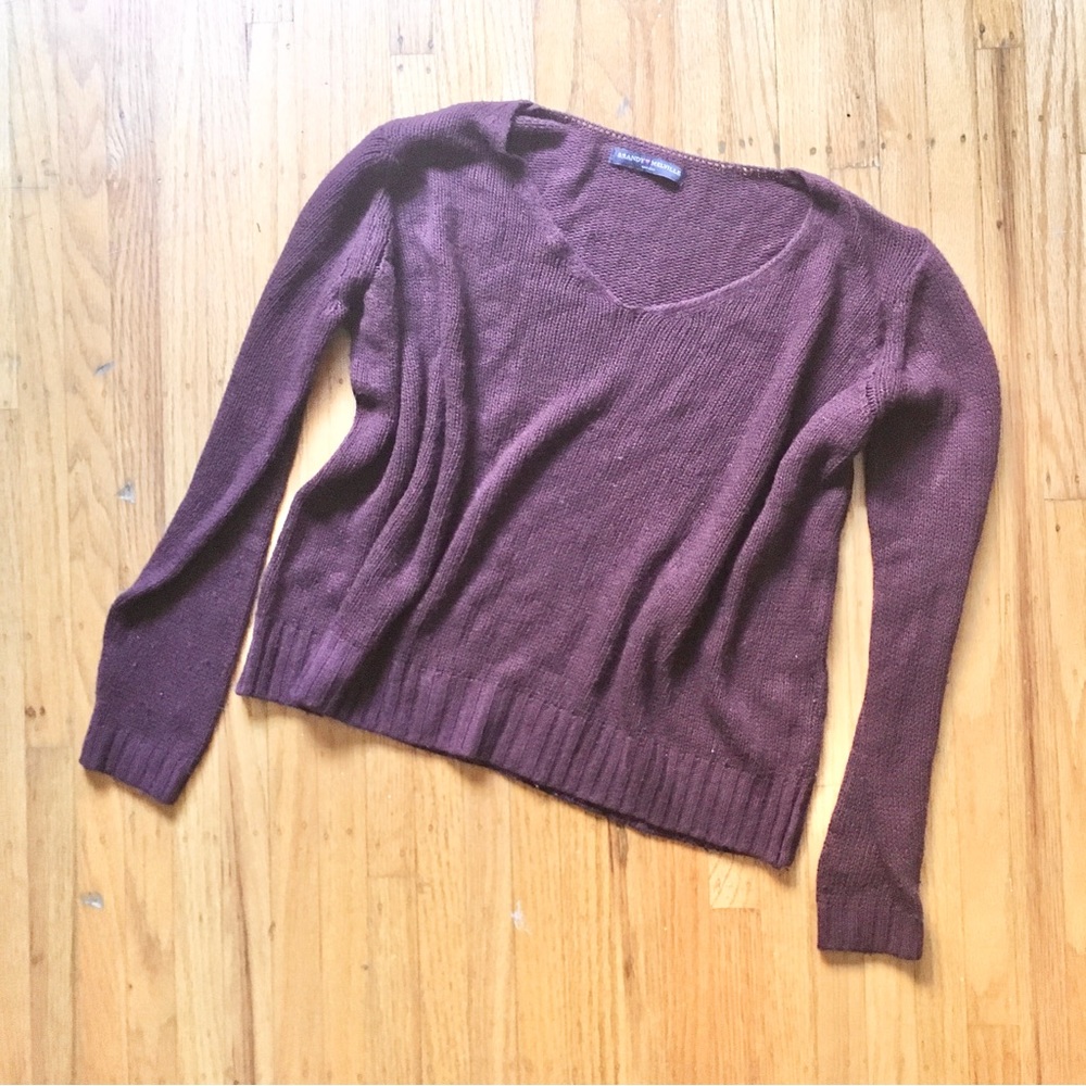 Brandy melville light burgundy fall sweater os xs s